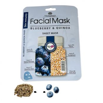 Pack of 12 Facial mask blueberry and quinoa sheet 